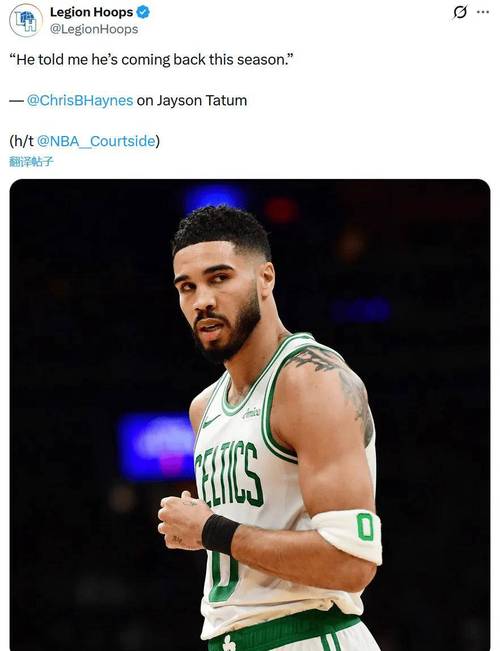 波尔津吉斯感悟塔图姆本赛季复出之决断他宛如猛兽傲立赛场_NBA直播