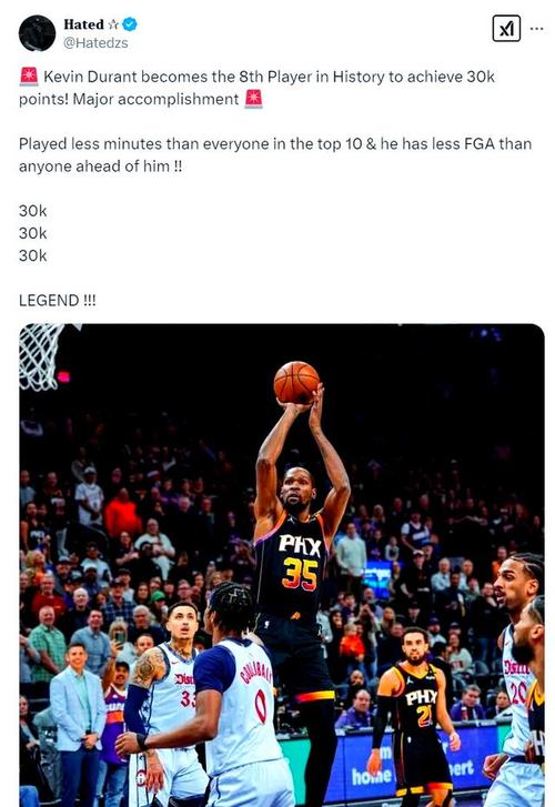 KD:赛季结束可能回顾里程碑的意义现在专注于客场之旅和季后赛